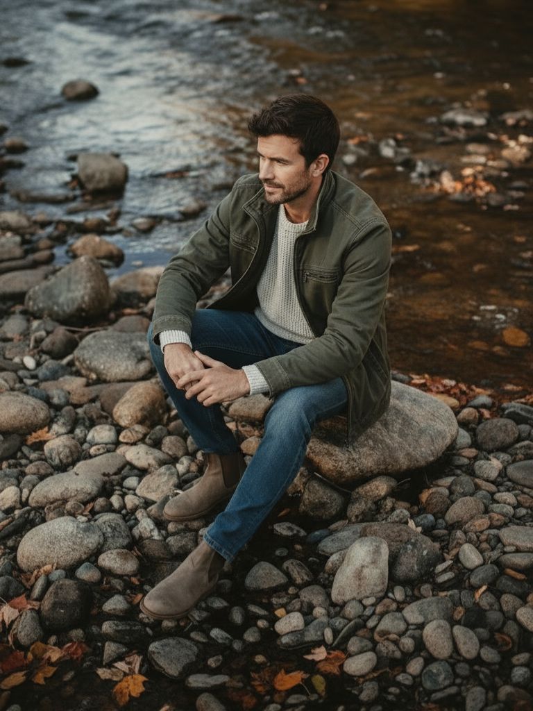 Valmont Vintage Olivgrüne Feldjacke