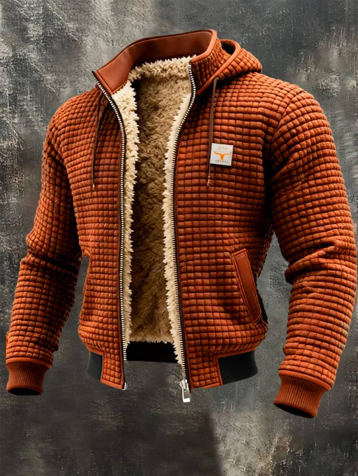 Lervaine® | Retro-Jacke mit Kapuze und Reißverschluss