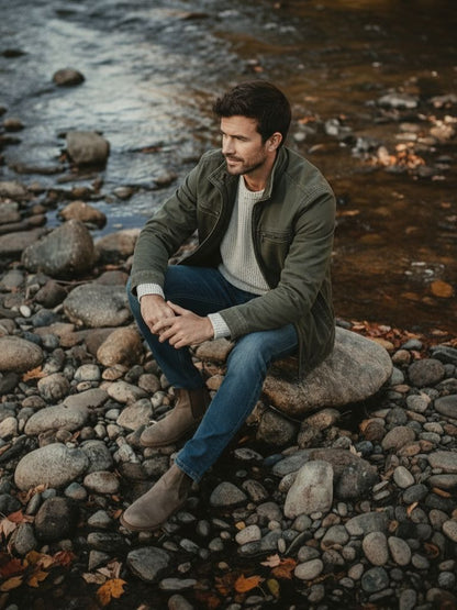 Valmont Vintage Olivgrüne Feldjacke