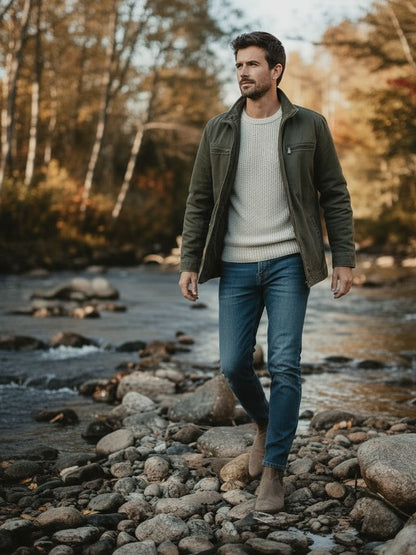 Valmont Vintage Olivgrüne Feldjacke
