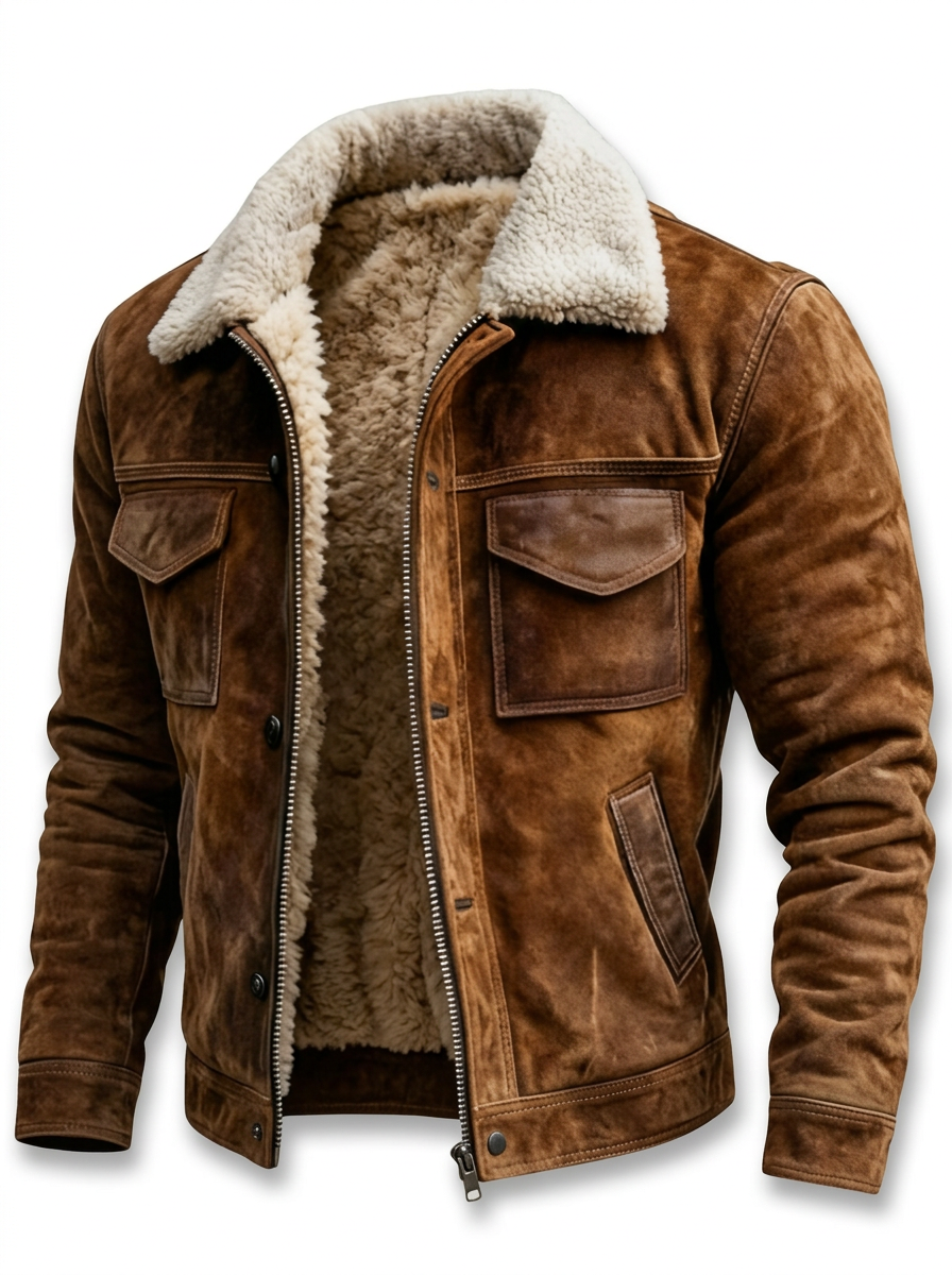 Lervaine® | Sherpa-Lederjacke