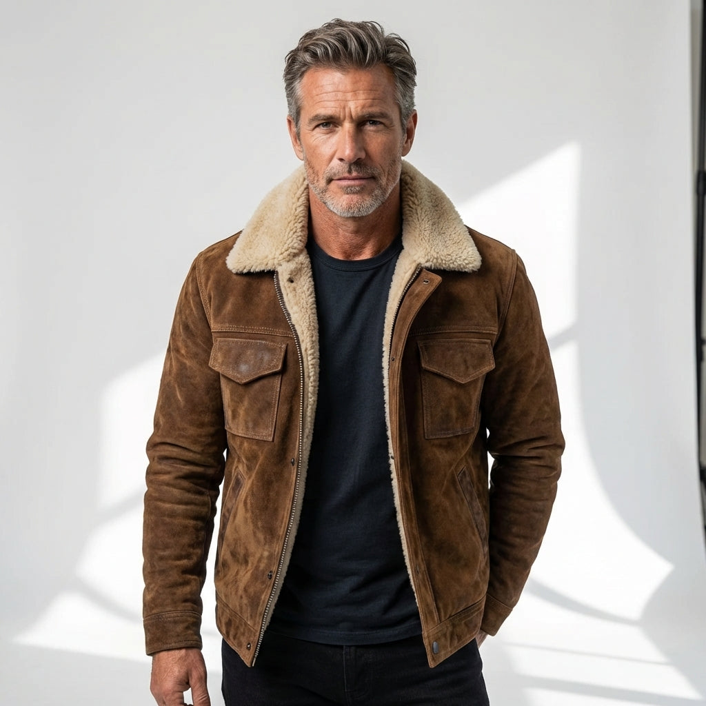 Lervaine® | Sherpa-Lederjacke