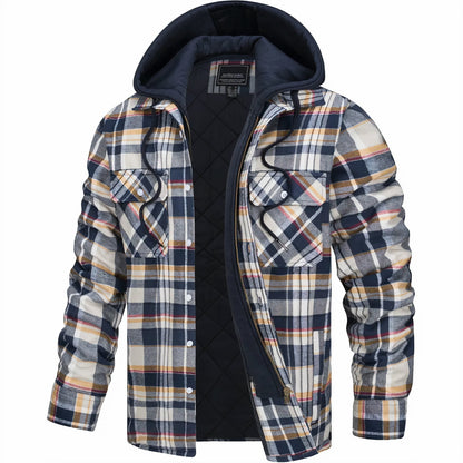 Lervaine® | Karierte Jacke mit Reißverschluss