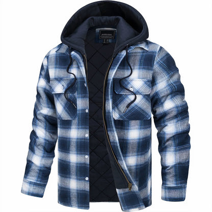 Lervaine® | Karierte Jacke mit Reißverschluss