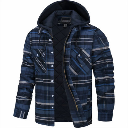 Lervaine® | Karierte Jacke mit Reißverschluss