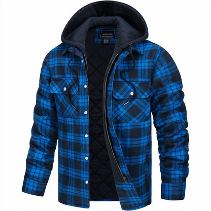 Lervaine® | Karierte Jacke mit Reißverschluss