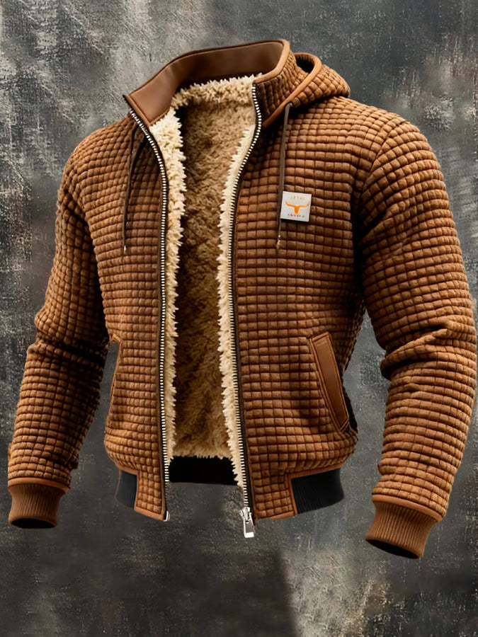 Lervaine® | Retro-Jacke mit Kapuze und Reißverschluss