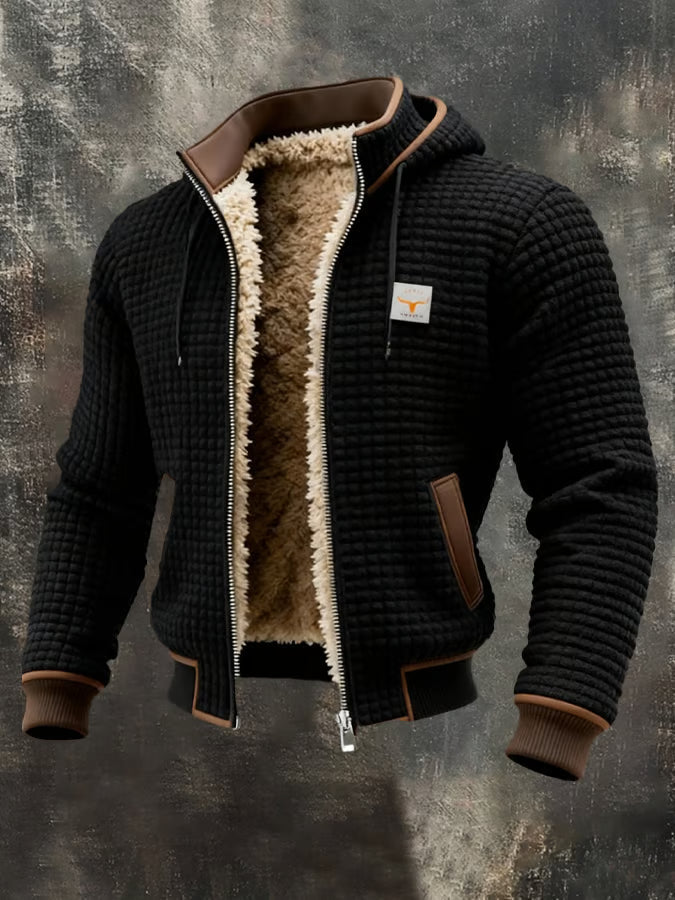 Lervaine® | Retro-Jacke mit Kapuze und Reißverschluss
