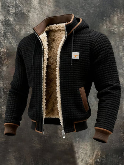 Lervaine® | Retro-Jacke mit Kapuze und Reißverschluss